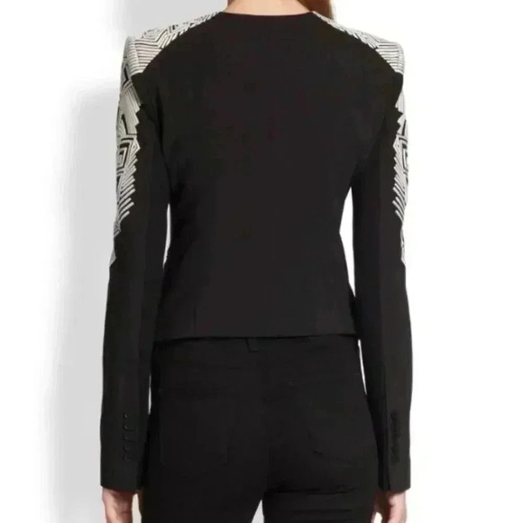 New REVOLVE BCBG MaxAzria Bolero Blazer Embroidered Crop 90s Y2K Tailored Boho - Picture 5 of 17